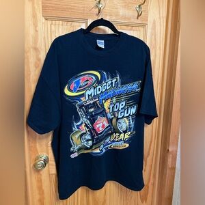 Gildan Black Midget Madness Racing T-Shirt Larson